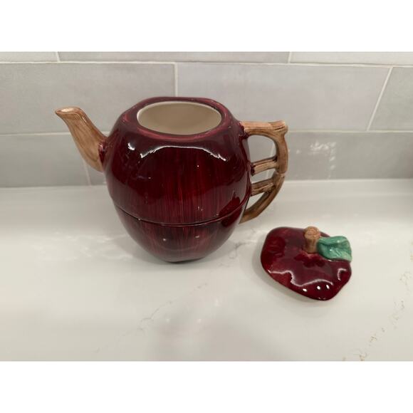 Vintage Apple Tea for One Set - Peggy Jo Ackley Style - Picture 9 of 10